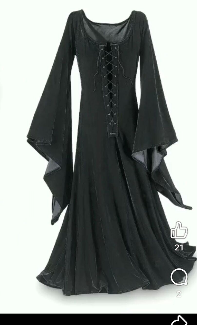 Pyramid Collection Witching Hour Velvet Maxi Dress Gothic Romantic Boho 3X NEW - Picture 7 of 7